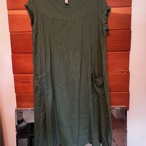 Lands' End Canvas Green Dress